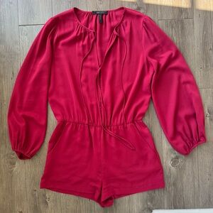 BCBGMAXAZRIA Nancie Romper in Ruby